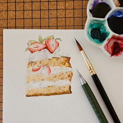 26 de septiembre: Acuarela- repostería ilustrada