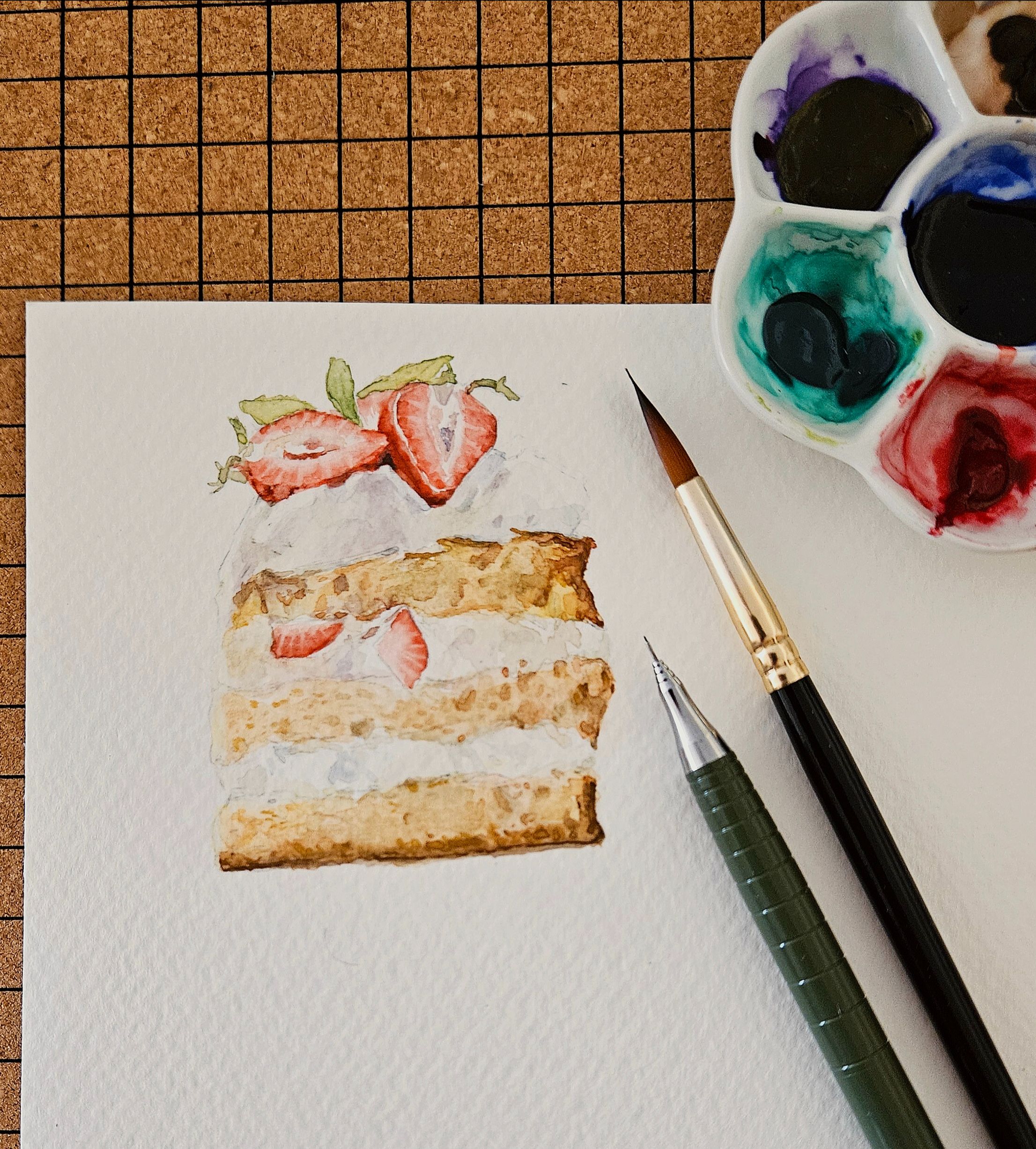 26 de septiembre: Acuarela- repostería ilustrada